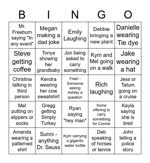 Freeburn Law Bingo Card