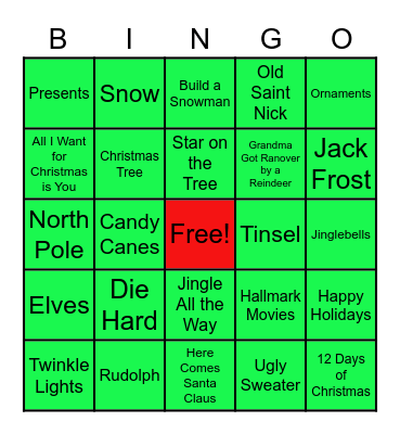 Christmas Bingo! Bingo Card