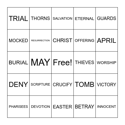 S&P 3 LIST 29 Bingo Card