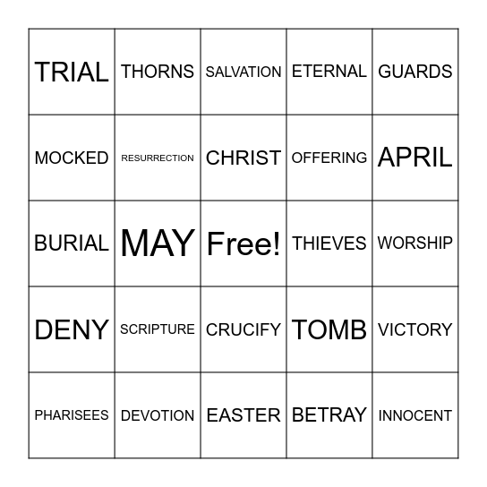 S&P 3 LIST 29 Bingo Card