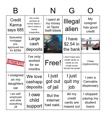 Homebuying Red Flags Bingo Card