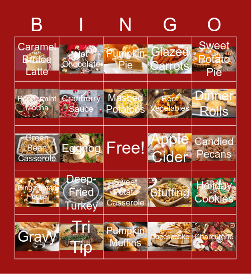 Holiday Foods Bingo! Bingo Card