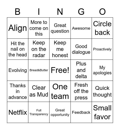 Cisco Bingo Card