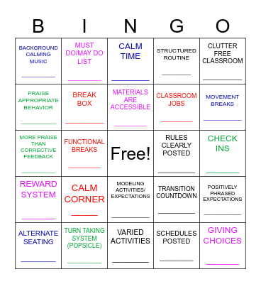 Tier 1 Bingo Card