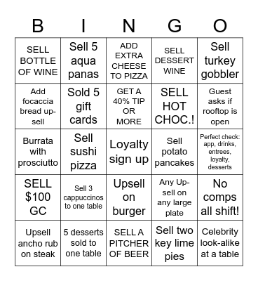SERVER BINGO Card