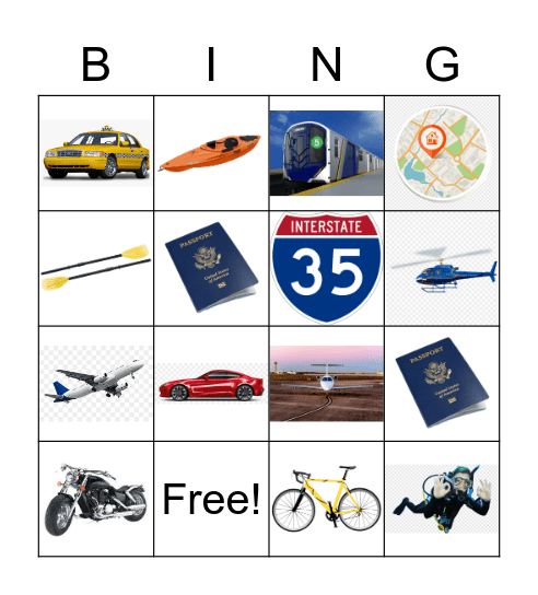 Travel #3 Bingo Card Bingo Card