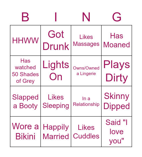 BRIDAL SHOWER BINGO! Bingo Card