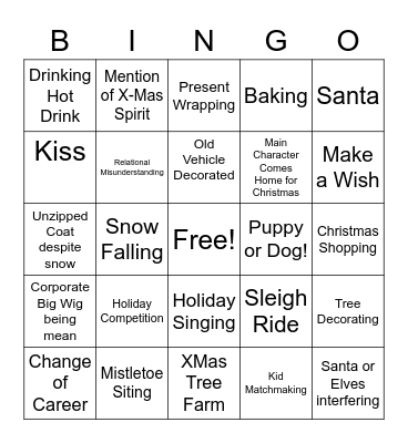 Hallmark Christmas! Bingo Card