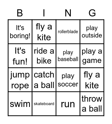 Fun in The Sun! Bingo Card
