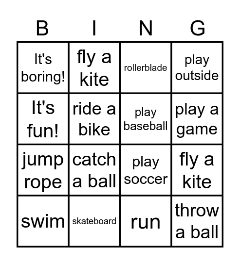 Fun in The Sun! Bingo Card