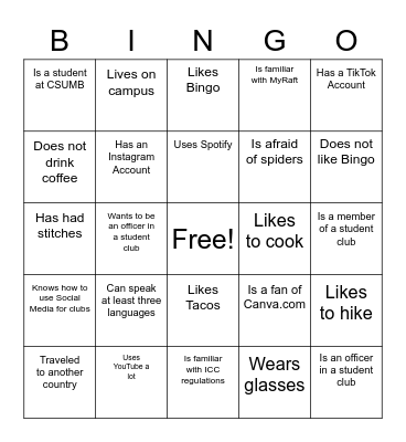 Multi-Club Bowling: Let's Network and Bowl! Bingo Card
