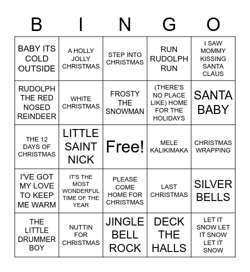 X-MAS COVER ALL Bingo Card