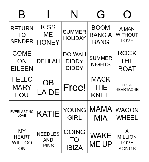 WELCOME BACK Bingo Card
