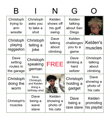 Birthday Boi Bingo Card