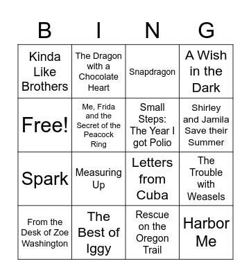 Book Kitties OBOB Bingo Card