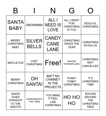 CHRISTMAS BINGO 2022 Bingo Card