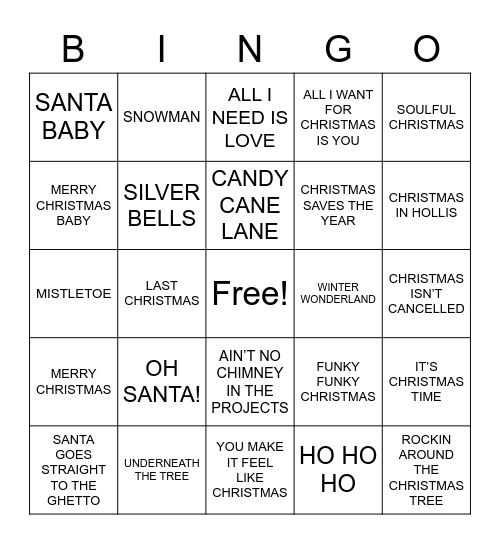 CHRISTMAS BINGO 2022 Bingo Card