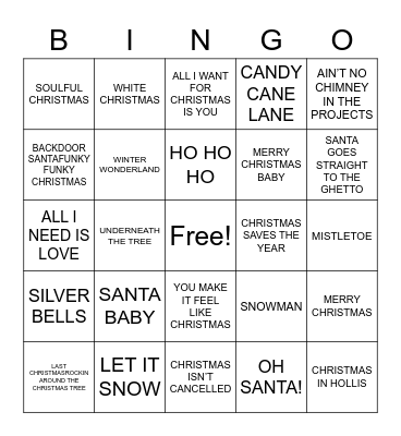 CHRISTMAS BINGO 2022 Bingo Card