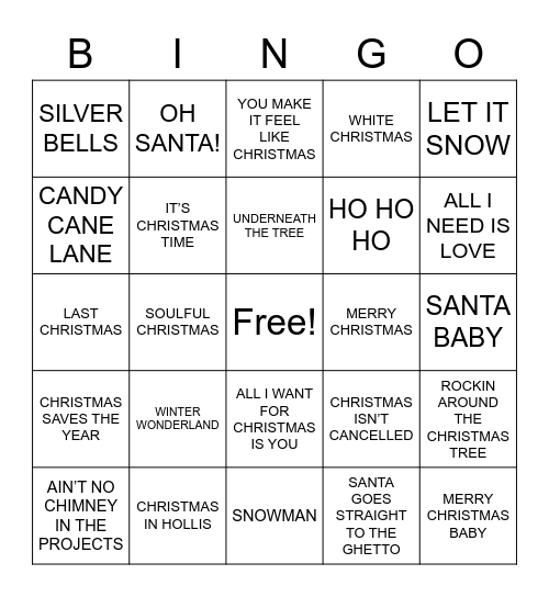 CHRISTMAS BINGO 2022 Bingo Card