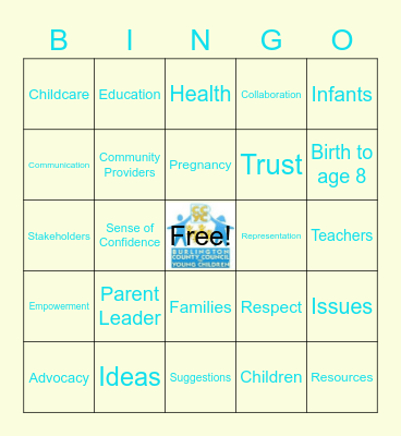 CCYC Parent Village Bingo Card