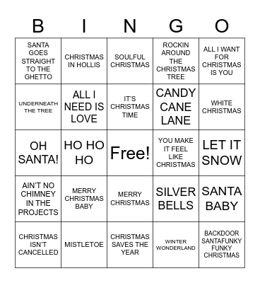 CHRISTMAS BINGO 2022 Bingo Card