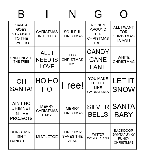 CHRISTMAS BINGO 2022 Bingo Card