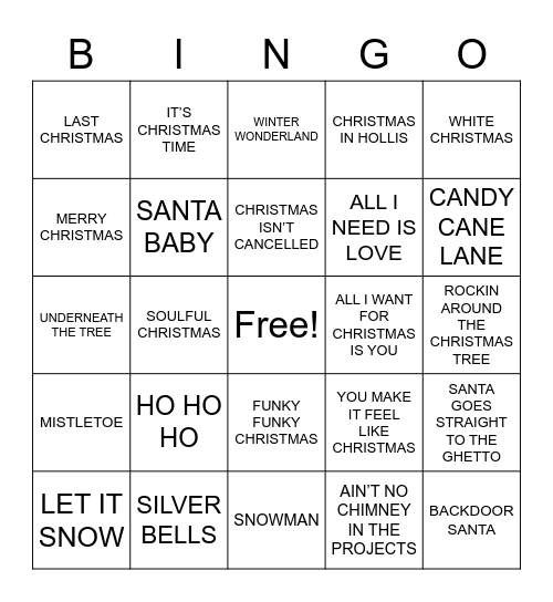 CHRISTMAS BINGO 2022 Bingo Card