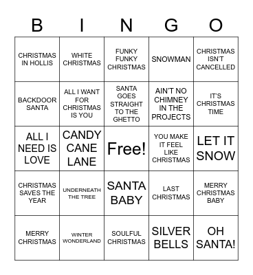 CHRISTMAS BINGO 2022 Bingo Card