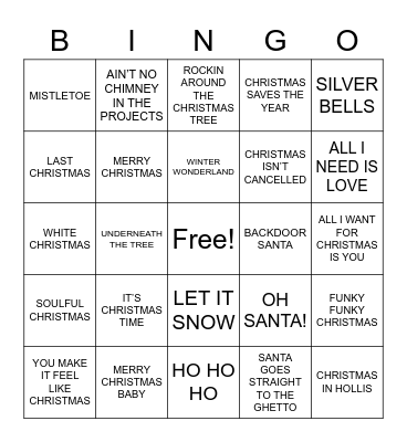 CHRISTMAS BINGO 2022 Bingo Card