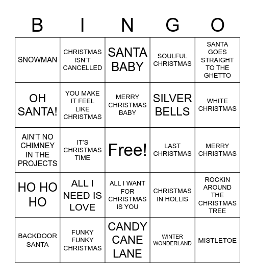 CHRISTMAS BINGO 2022 Bingo Card