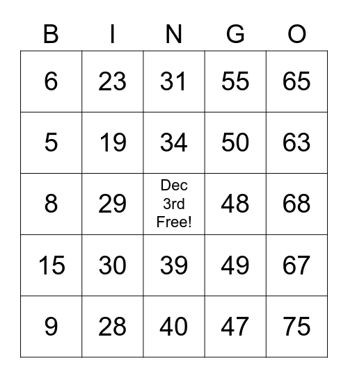 Christmas Cookie Exchange TupperBINGO Card