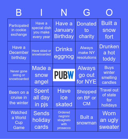 EOY BINGO Card