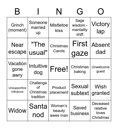 Christmas Bingo Card