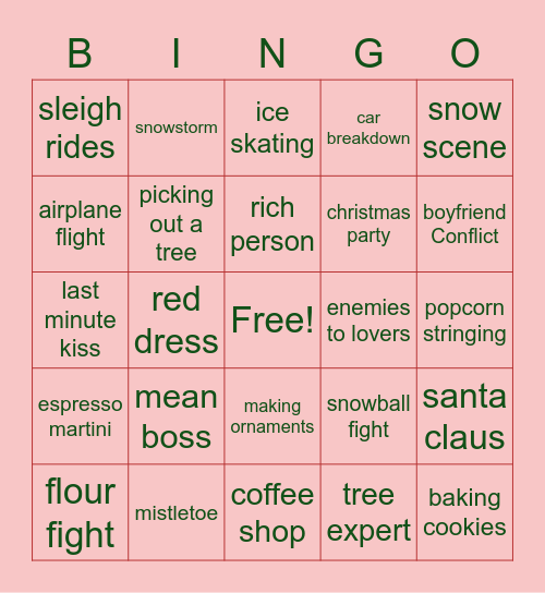 Hallmark Bingo Card