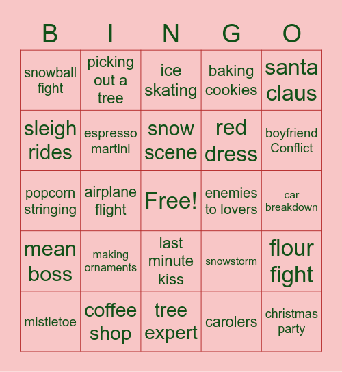 Hallmark Bingo Card