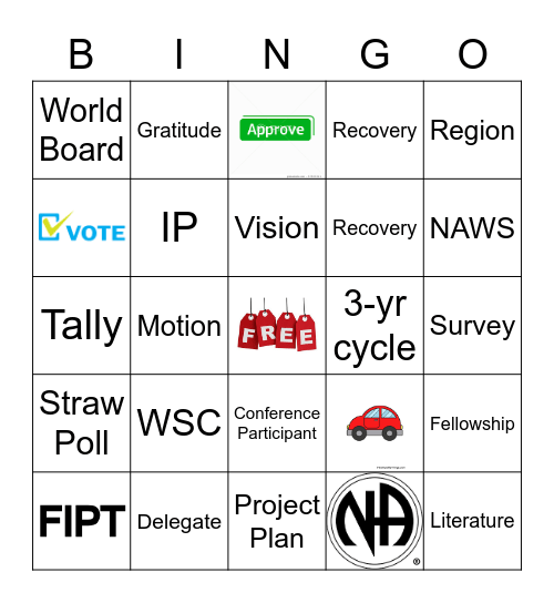 CAR Bingo Card
