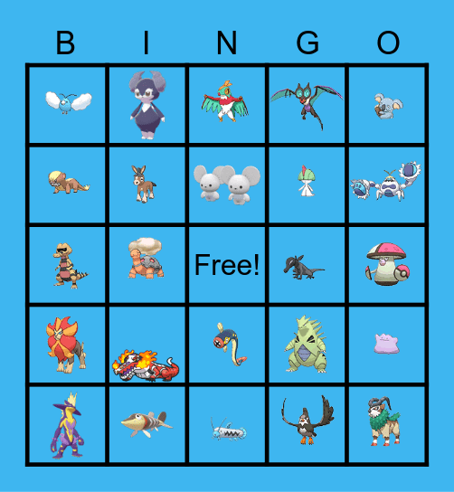 Blue Bingo Card