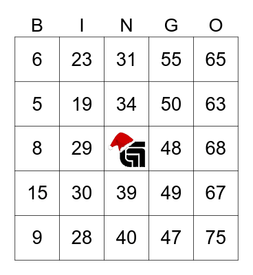 GeoVision Christmas 2022 Bingo Card