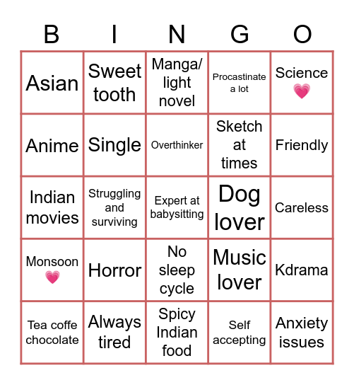 Chillzie Bingo Card