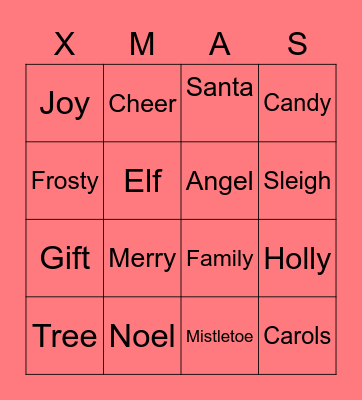 Christmas Bingo Card