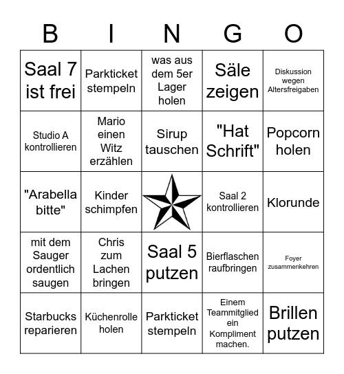 Familiensonntag Bill Bingo Card