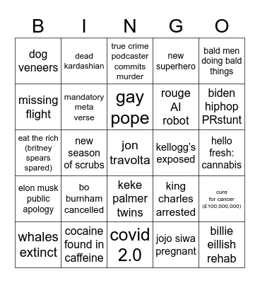 2023 bingo Card