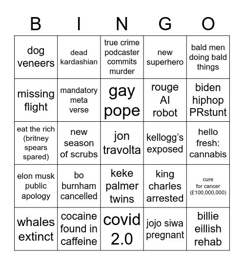 2023 bingo Card