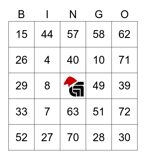 GeoVision Christmas 2022 Bingo Card