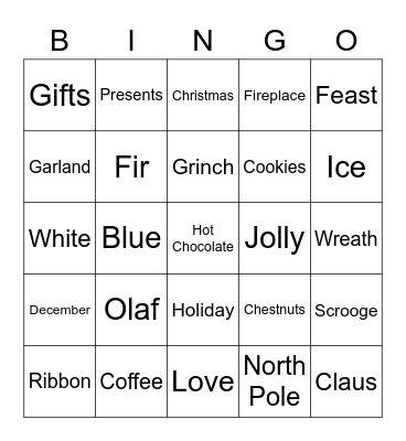 Christmas Bingo Card