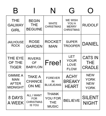 NEWLANDS NIGHT Bingo Card