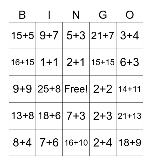 Base Ten Bingo Card