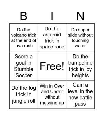 Stumble Guys BINGO! Bingo Card