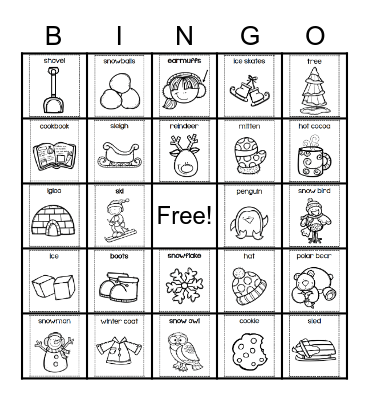 Winter Bingo Card