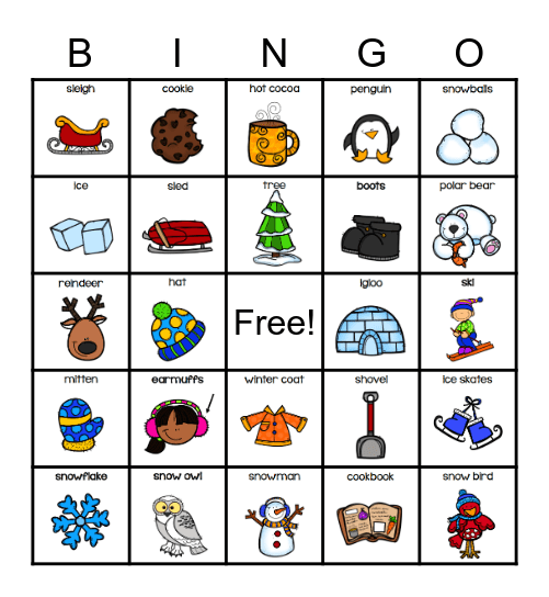 Winter Bingo Card